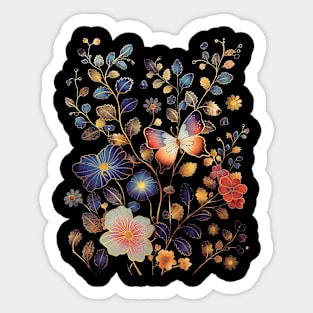 Fantasy floral pattern Sticker